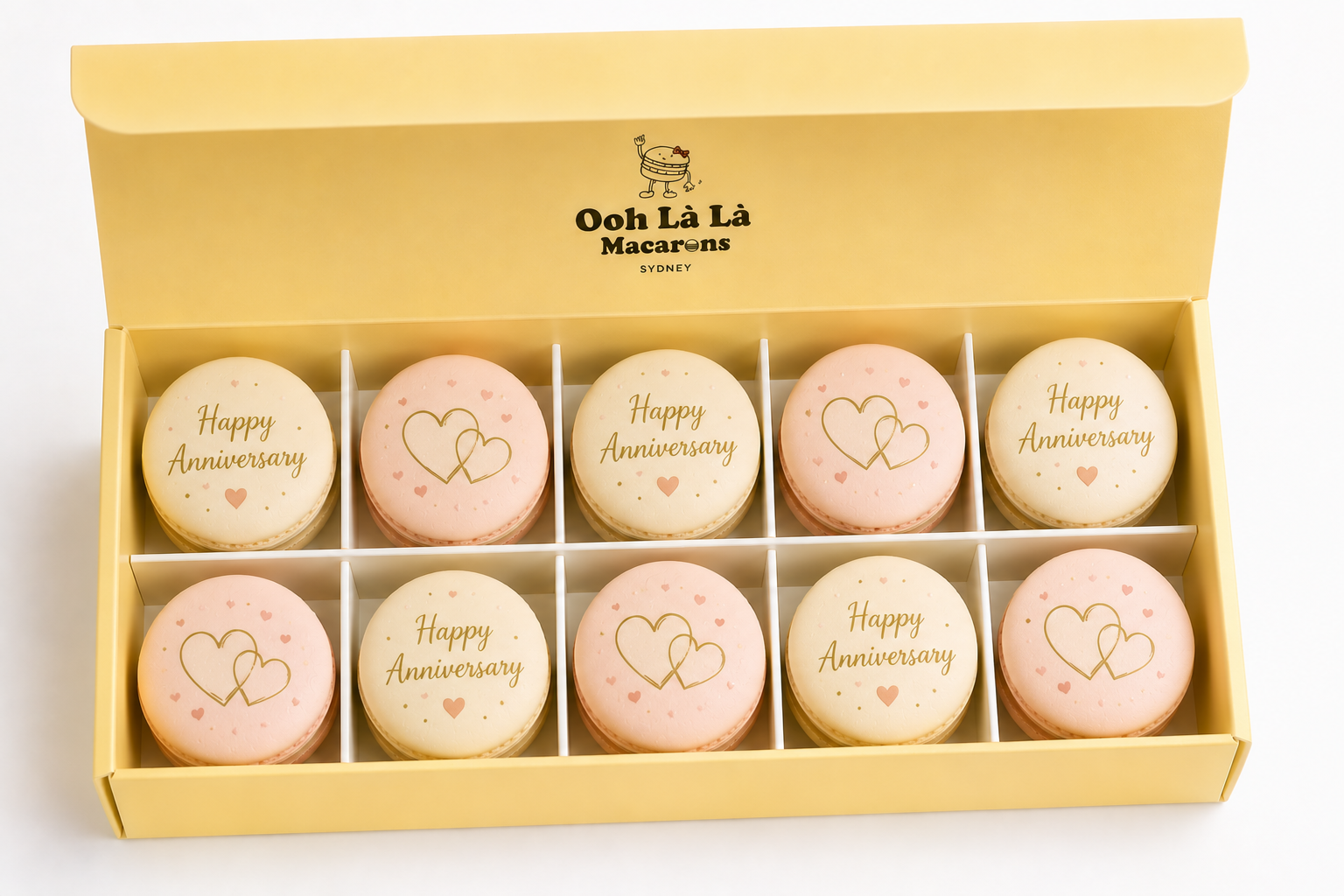 10 pack anniversary macaron box
